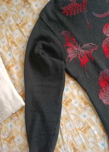 Floral Print Pullover Sweater