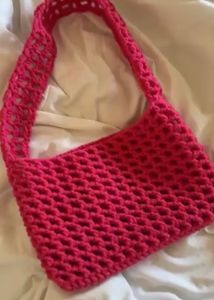 Pink Crochet Bag