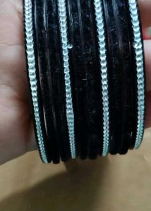 Black & Silver Bangle Set