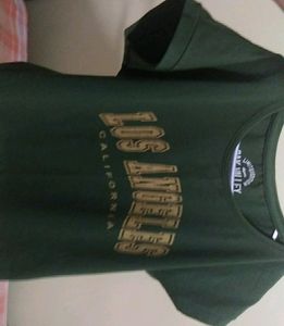 Dark Green Crop Top Pure Cotton Size L