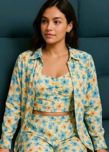 Beach Style Shirt Top Set