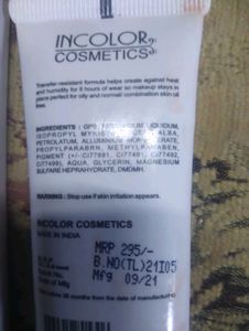 Incolor Cosmetics Clean Matte Foundation