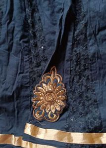 Elegant Black &amp; Gold Anarkali