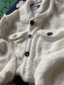 Korean Aesthetic Crop Teddy Wool Jacket