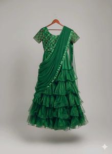 Emerald Green Ethnic Gown