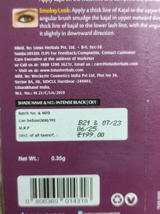 🎊Flat 50% Off-Lotus Colorkick Kajal Intense Black