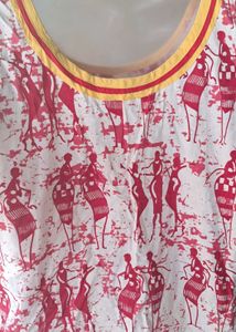 Tribal Print Sleevesless Kurti