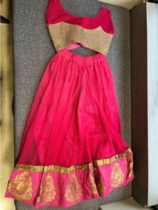 Pink Lehenga Choli Style Anarkali