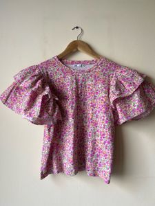 Zara puff-sleeved Top