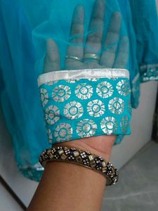 Teal Ethnic Gown