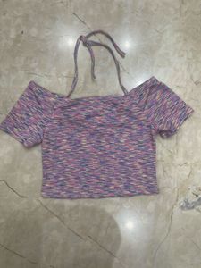 Ribbed Knit Halter Top