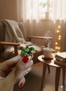 Green Flower Ring