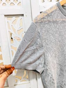 Imported Grey Sheer Top B
