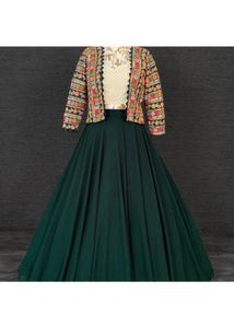 Green Designer Party Wear Lehenga Choli