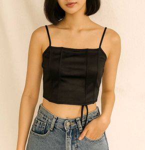H&amp;M Satin Corset Top