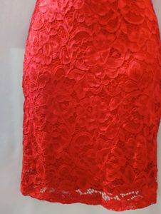 Red Lace Sleeveless Dress