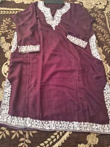 Kashmiri Embroidery work Ruffel Kurta
