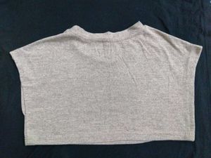 Gray Crop Top