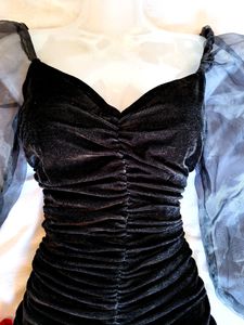 Price Drop!!SSS Black Velvet Bodycon Dress