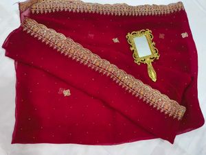 Elegant Maroon Embroidered Salwar Suit