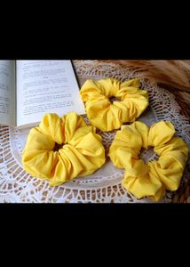 Yellow 💛 Scrunchies 4 Pices