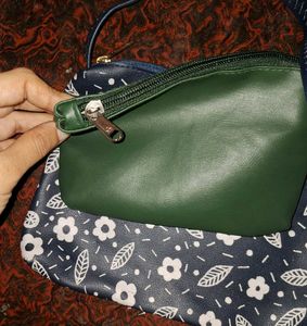 90% Off 💥 New Blue Sling Bag With Avocado Pouch