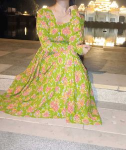 Green Color Ethenic Frock .