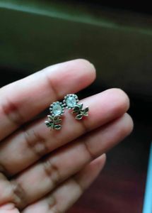Floral Silver  Look Alike Earring