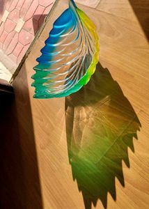 MIKASA WALTHER GLASS LEAF SHAPED WEST GERMANY BOWL