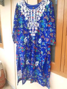 Embroidered floral georgette kurta 💕