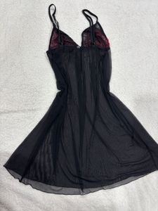 Red &amp; Black Babydoll Set