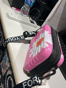 Pink Floral Crossbody Bag
