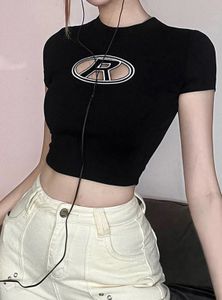 Lulu &amp; Sky Myntra Typography Printed Crop Top