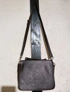 Brown Bow Accent Crossbody Bag