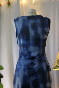 Blue Tie-Dye Bodycon Dress