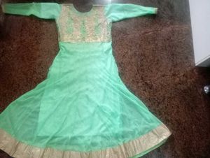 Elegant Mint Green Anarkali Kurta