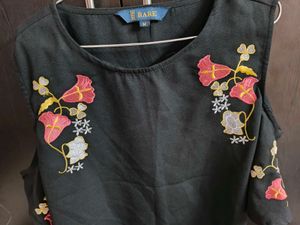 Embroidered Top By Rare