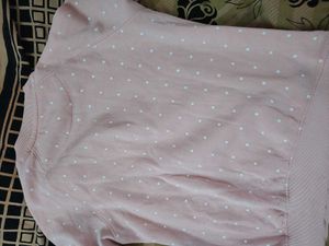 Cute Polka Dot Sweatshirt women's L size