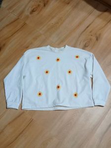 White Crop Sweater