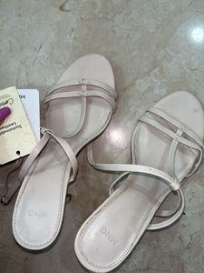 MANGO White Strappy Heels