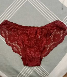 maroon  Lace Lingerie Set