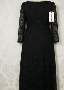 Elegance in Every Stitch ✨ | Black Lace Long Dress