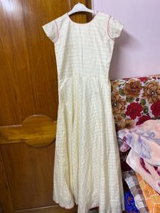 Cream Embroidered Dress