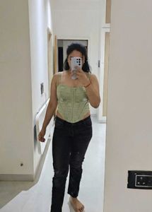 Cute Green Corset Top