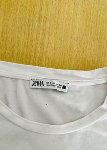 White Zara Basic Tee