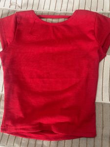Backless Red Crop Top