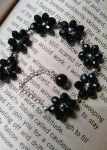 Black Foral Beaded Bracelets