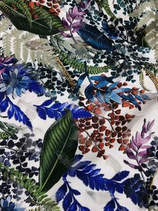 Women Green Floral Prints Cotton Mix Casual Top
