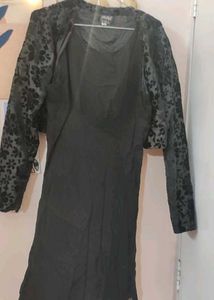 Black Dress With Attached Jacket