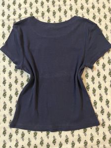 Cute Navy Graphic Tee
